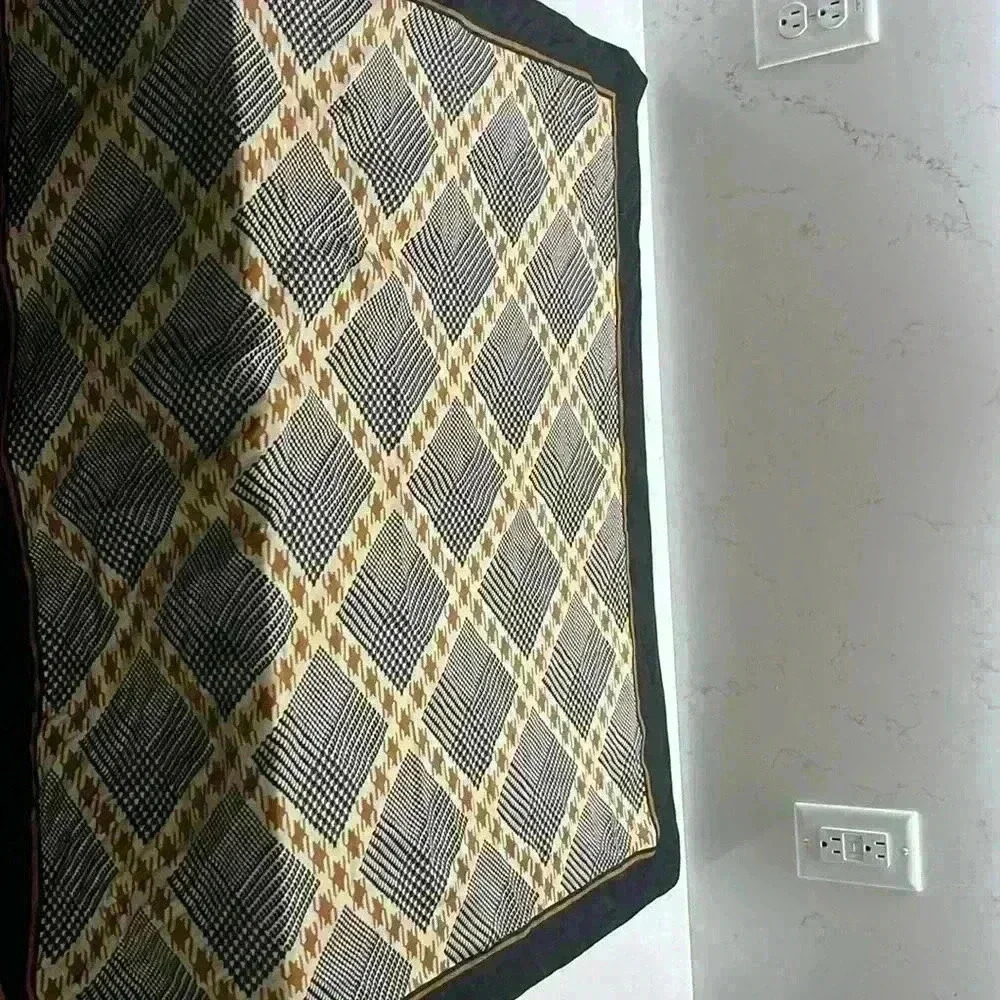 Women’s Classic Black, Cream, Tan Designed Scarf